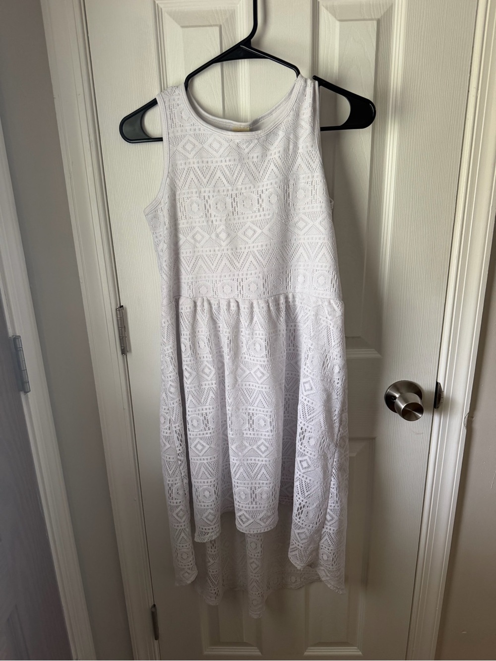 Faded Glory White Lace High-Low Sheath Dress